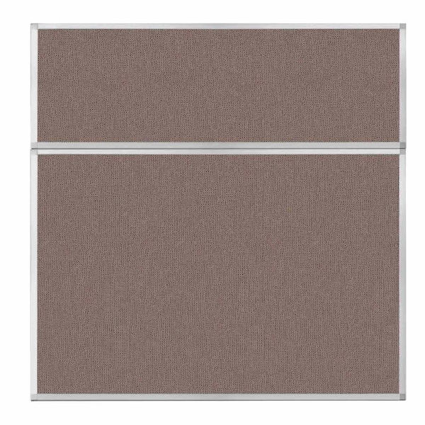Hush Panel Configurable Cubicle Partition 6' x 6' Latte Fabric